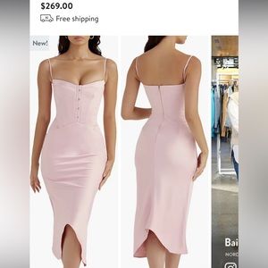 house of bc pink corset dress 🩷🪩 perfect for a wedding guest!